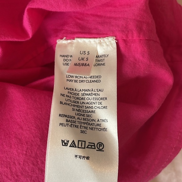 Anthropologie Harmony Hot Pink Lace Embroidered Blouse Size Small - Picture 14 of 14